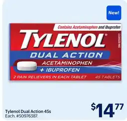 Walmart Tylenol Dual Action 45s offer