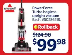 Walmart PowerForce Turbo bagless upright vacuum offer