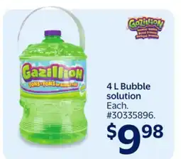 Walmart 4 L Bubble solution offer