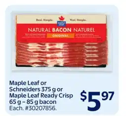 Walmart Maple Leaf Ready Crisp 65g-85 g bacons offer