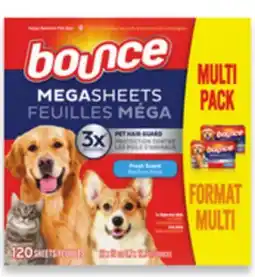 Walmart Bounce dryer sheets 120s offer