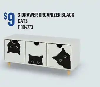 Canac 3-Drawer Organizer Black Cats offer