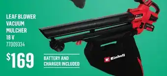 Canac Leaf Blower Vacuum Mulcher 18 V offer