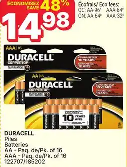 Rossy DURACELL Piles Batteries offer