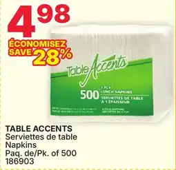 Rossy TABLE ACCENTS Napkins offer