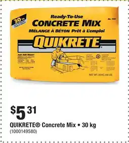 Home Depot QUIKRETE Concrete Mix • offer