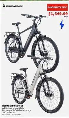 Sports Experts Diamondback BYPASS 2.0 SO / ST Adult electric-assist bike Rechargeable 36V 14Ah battery 350 W motor offer