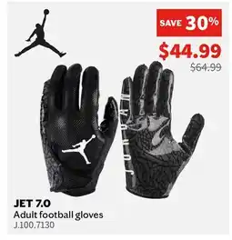 Sports Experts Jordan JET 7.0 Adult football gloves offer