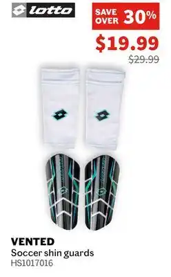 Sports Experts Lotto VENTED Soccer shin guards offer