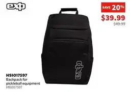 Sports Experts EXP Backpack for pickleball equipment offer