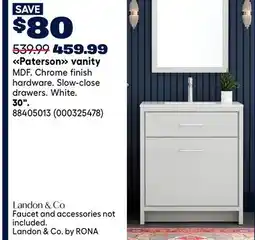 RONA Landon & Co by RONA Paterson vanity 30 offer
