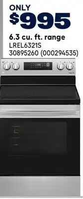 RONA LG 6.3 cu. ft. range offer