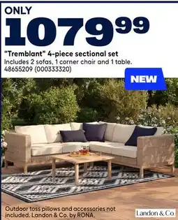 RONA Landon & Co. Tremblant 4-piece sectional set offer