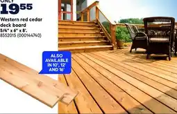 RONA 5/4 x 6 x 8' Western red cedar deck board offer
