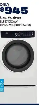 RONA Electrolux 8 cu. ft. dryer offer