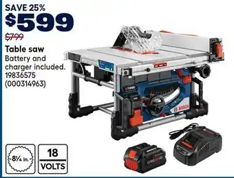 RONA Bosch Table saw offer