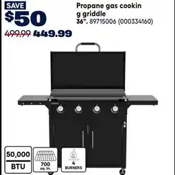 RONA Propane gas cookin g griddle offer