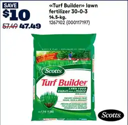 RONA Scotts Turf Builder lawn fertilizer 30-0-3 14.5-kg offer