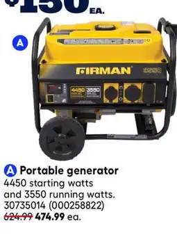 RONA FIRMAN Portable generator offer