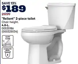 RONA Reliant 2-piece toilet offer
