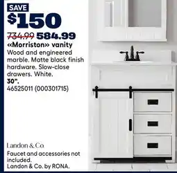 RONA Landon & Co.Morriston vanity offer