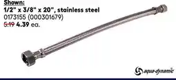 RONA AQUA-DYNAMIC 1/2 x 3/8 x 20, stainless steel offer