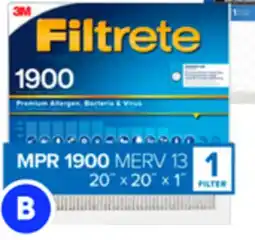 RONA Filtrete MPR 1900, 20 x 20 x 1 furnace filters offer