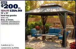 RONA LANDON & CO hard top gazebo offer