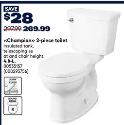 RONA Champion 2-piece toilet offer