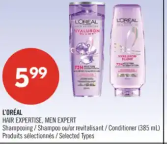 Pharmaprix L'ORÉAL HAIR EXPERTISE, MEN EXPERT Shampoo or Conditioner offer