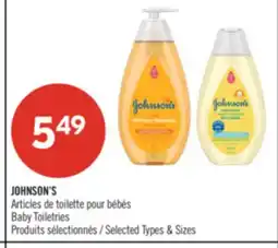 Pharmaprix JOHNSON'S Baby Toiletries offer