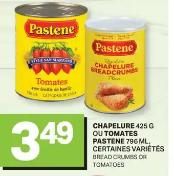 L'Intermarché CHAPELURE 425 G OU TOMATES 796 ML | BREAD CRUMBS OR TOMATOES offer