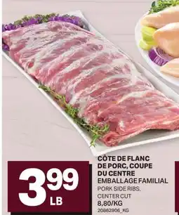 L'Intermarché CÔTE DE FLANC DE PORC, COUPE DU CENTRE | PORK SIDE RIBS, CENTER CUT offer