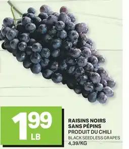 L'Intermarché RAISINS NOIRS SANS PÉPINS | BLACK SEEDLESS GRAPES offer