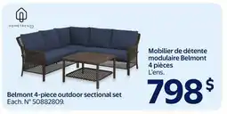 Walmart Hometrends Belmont 4-piece outdoor sectional set offer