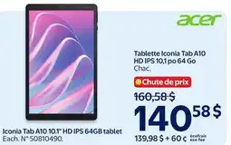 Walmart Acer Iconia Tab A10 10.1 HD IPS 64GB tablet offer