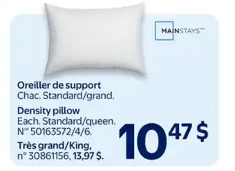Walmart Mainstays Density pillow offer