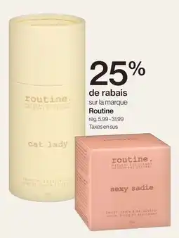 Avril sur la marque Routine offer