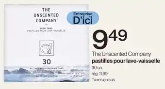 Avril The Unscented Company pastilles pour lave-vaisselle offer