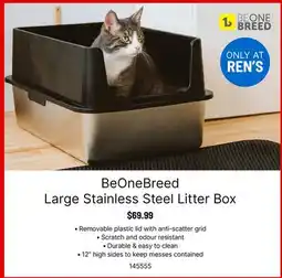 Ren’s Pets Depot BeOneBreed Large Stainless Steel Litter Box offer