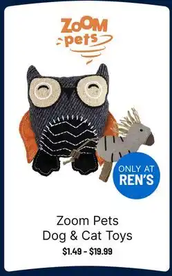 Ren’s Pets Depot Zoom Pets Dog & Cat Toys offer