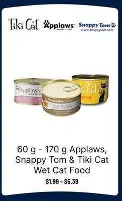 Ren’s Pets Depot Applaws, Snappy Tom & Tiki Cat Wet Cat Food offer