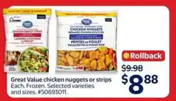 Walmart Great Value chicken nuggets or strips offer