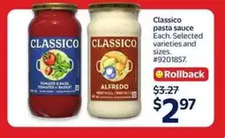 Walmart Classico Pasta Sauce offer