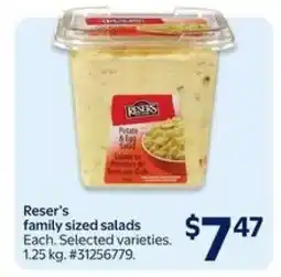Walmart Reser's Family Sized Salads offer