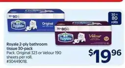 Walmart Royale 2-Ply Bathroom Tissue 30-pack offer
