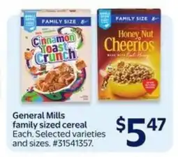 Walmart General Mills family sized cereal offer
