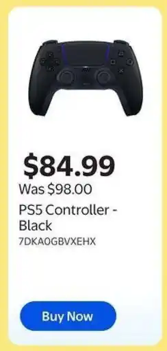 Walmart PS5 Controller - Black offer