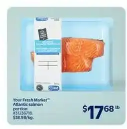 Walmart Your Fresh Market Atlantic salmon portion offer