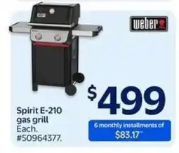 Walmart Spirit E-210 gas grill offer